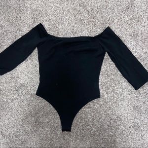 NWOT Lulus 3/4 sleeve black bodysuit